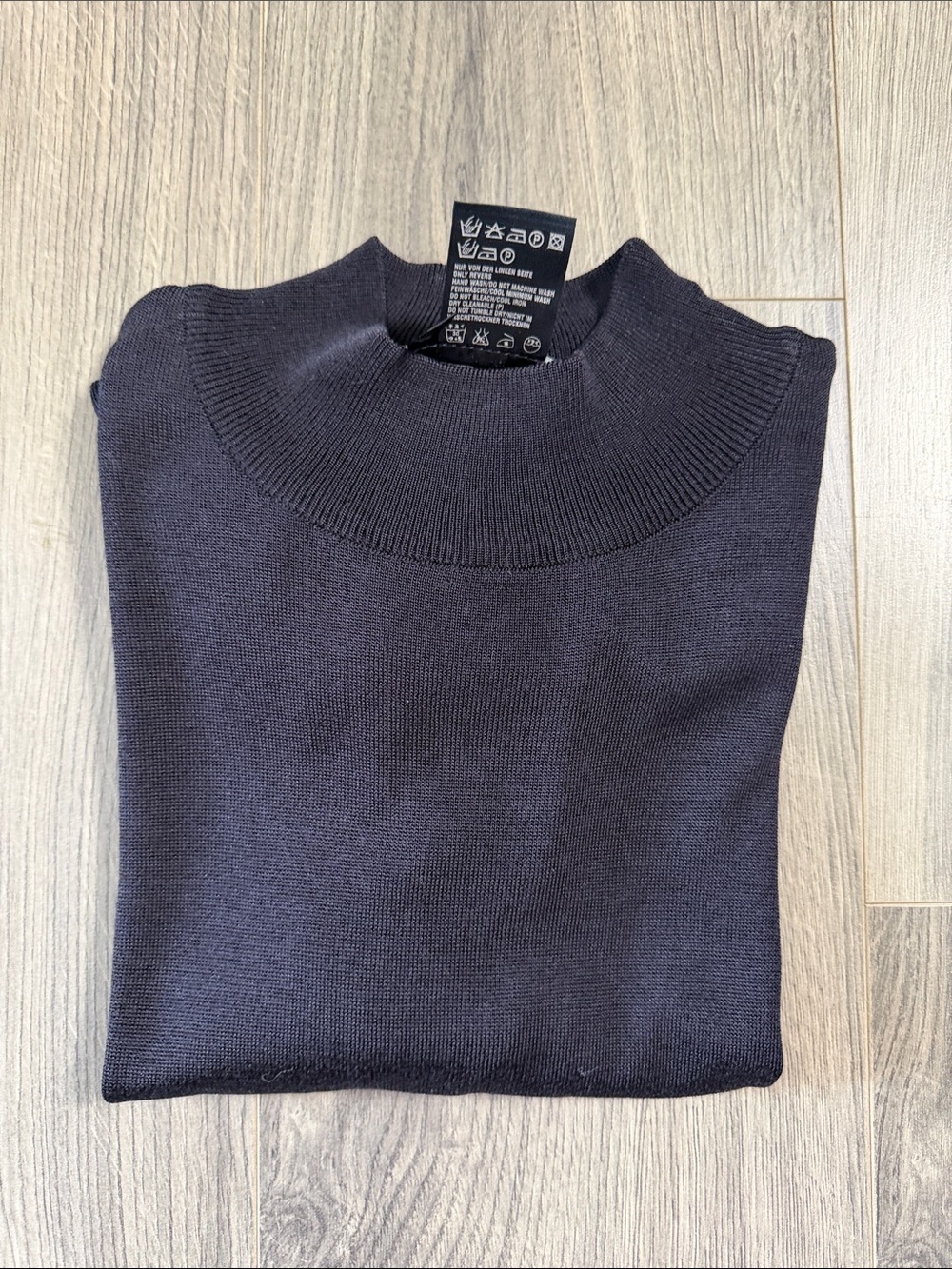 Escada Cotton Short Sleeve Mock Neck Shirt - Black